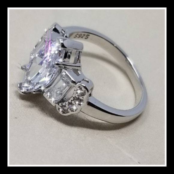 💍HP!! '2.5CT' MARQUISE DIAM w/BAGUETTE'S💍6,7,8 - Picture 4 of 4